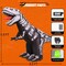 GOOSH 8 FT Long Halloween Inflatables Blow Up Dinosaur Skeleton with Built-in LEDs